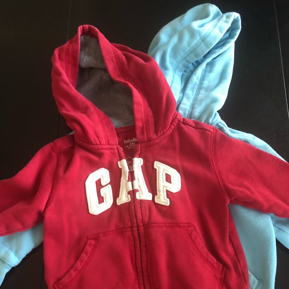 Baby Gap zip up hoodies